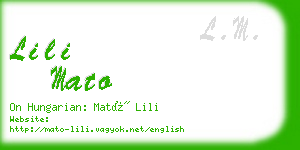 lili mato business card